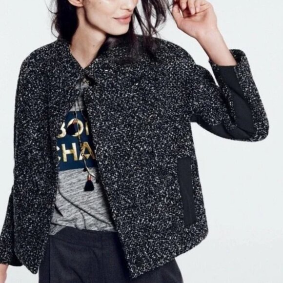 J. Crew Marled Boucle Knit Jacket Wool Blend - Picture 16 of 16